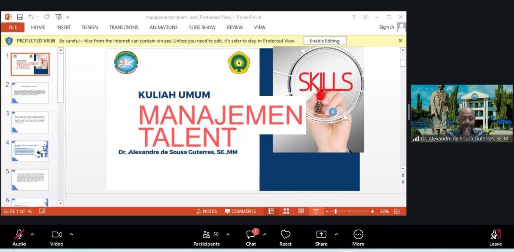 Fakultas Ekonomi UNISKA Kediri Gelar International Guest Lecturer Bahas “Management Talent” Bersama Akademisi Timor Leste